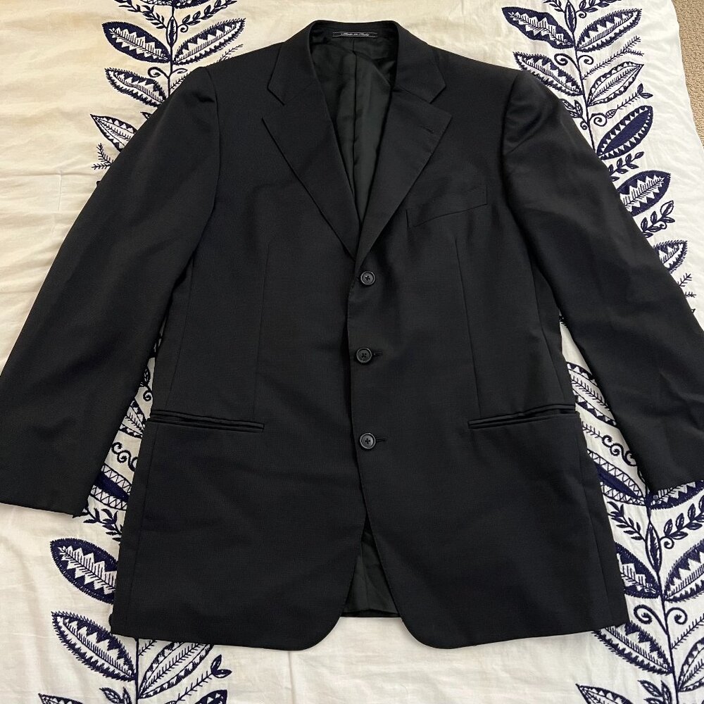 RARE! Ermenegildo Zegna Traveller Wool Blazer 42R Black Richards AS IS Read